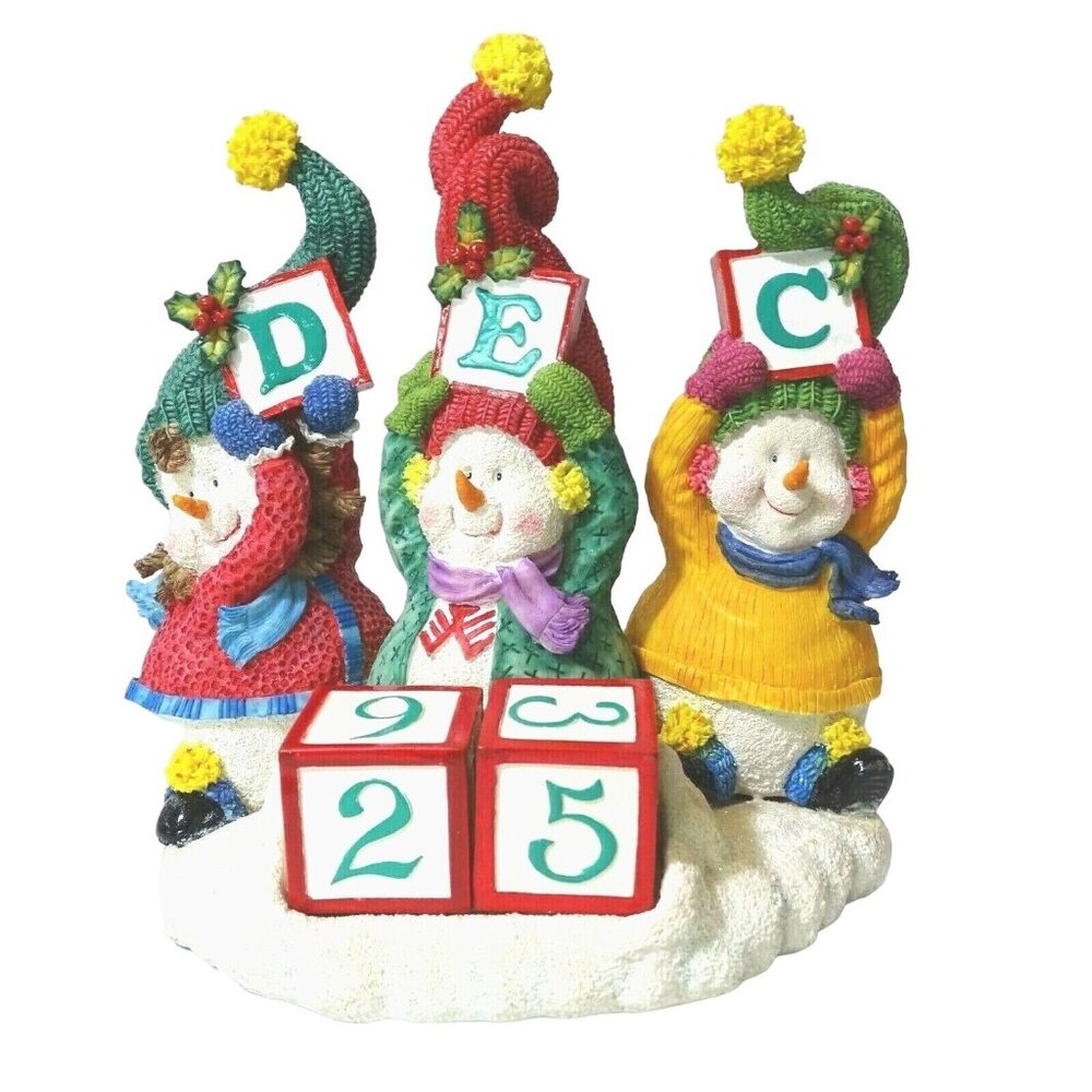 Fitz and Floyd Christmas Countdown Calendar Snowman Jamboree in Original Box